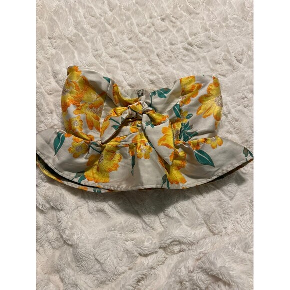 Endless Rose Floral Brocade Sweetheart Neck Crop Top - Picture 2 of 5